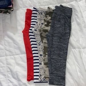 Bundle of (5) girls legging pants